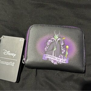 Disney Maleficent Loungefly Black and Purple Wallet